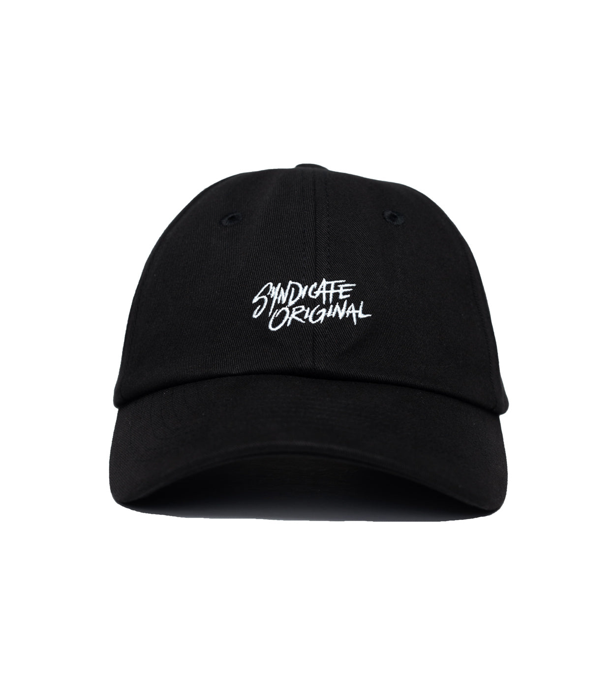 Signature Strap Back Cap Black White